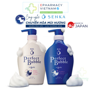 Sữa tắm senka perfect bubble for body dưỡng ẩm hương hoa tươi mát 500ml