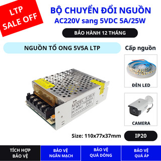 Nguồn Tổ Ong 5V - Nguồn Tổ Ong 5V 5A Chuyên Dùng cho Led & Thiết Bi Ngoại Vi - Bảo Hành 12 Tháng