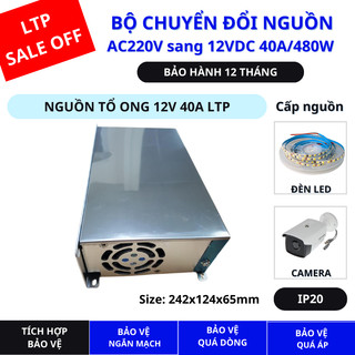 Nguồn Tổ Ong 12V - Nguồn Tổng DC 12V 40A (Loai Tốt) Chuyên Dùng cho Led & Camera - Bảo Hành 12 Tháng