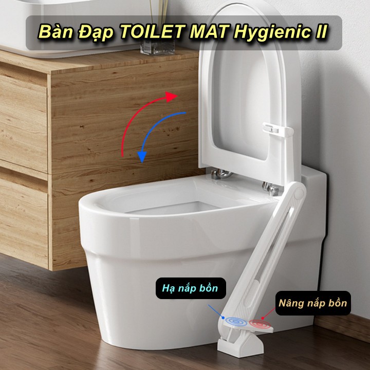 Bàn Đạp TOILET MAT Hygienic II Cao Cấp Nâng Hạ Nắp Bồn Cầu