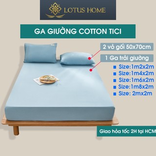 01 Ga lẻ cotton Tici trơn màu Vintage phong cách hàn quốc nhiều size drap nệm m2 m4 m6 m8 2m