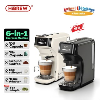Máy pha cà phê bán tự động 6 trong 1 thương hiệu cao cấp HiBREW H1B - Hàng Chính Hãng (BH 1 NĂM)