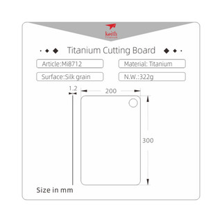 Thớt titanium siêu bền Keith Titanium Ti8712 / Ti8722 / Ti8711 / Ti8721