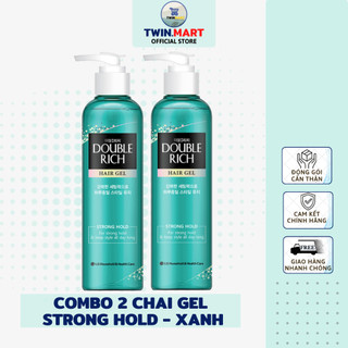 Combo 2 chai Gel Tạo Kiểu Double Rich Strong Giữ Nếp Uốn Tóc 250ml
