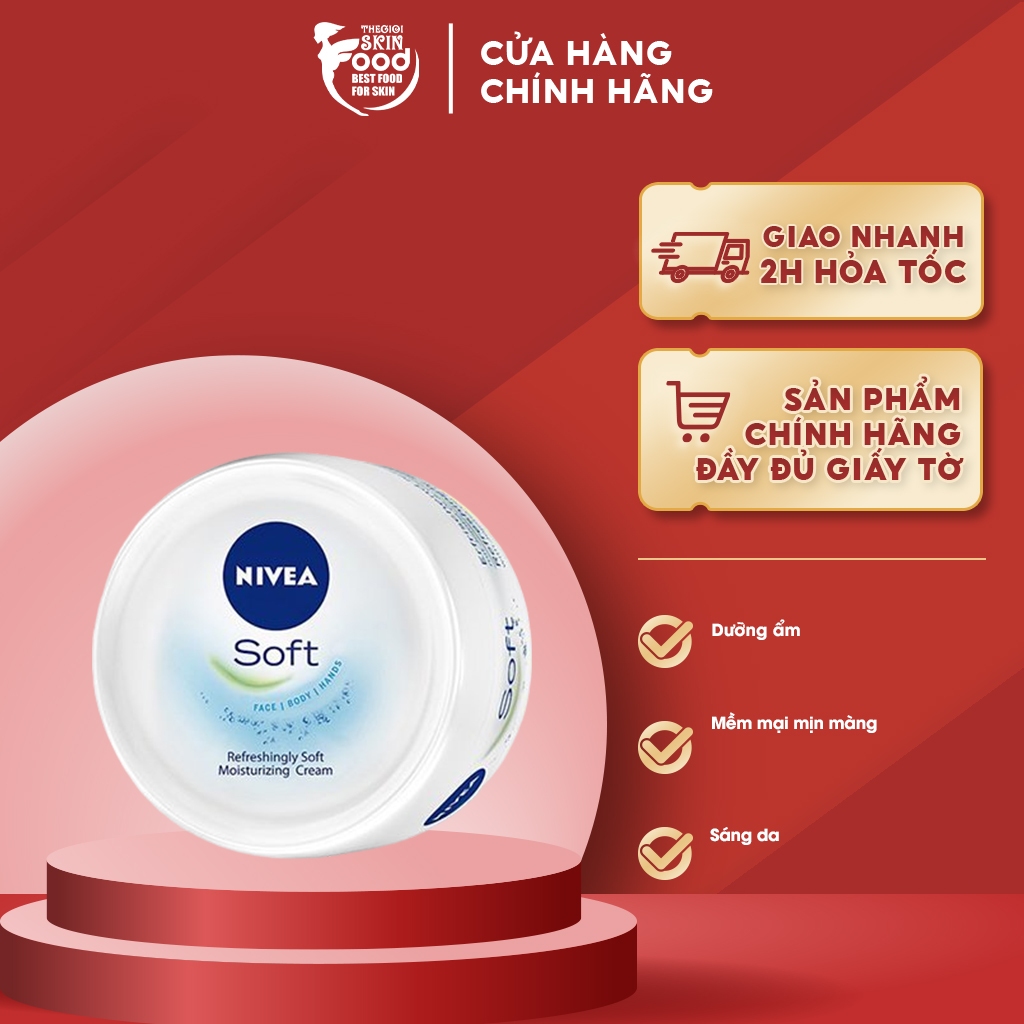 Kem Dưỡng Ẩm Mềm Da Nivea Soft Refreshingly Soft Moisturizing Cream 50ml