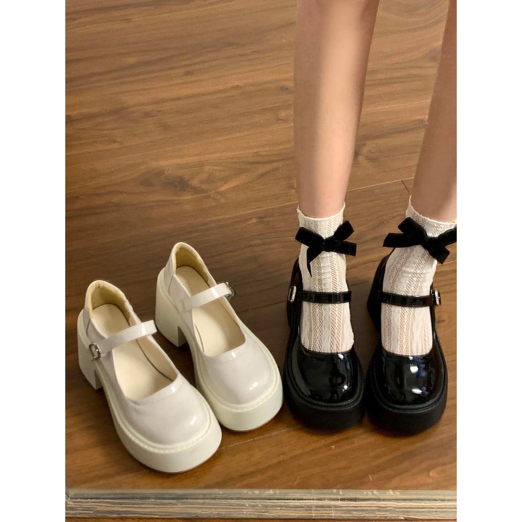 Giày mary jane đế cao chất da mềm êm dễ tôn vinh dáng tăng chiều cao, phong cách Hàn Quốc Kichi Shoe
