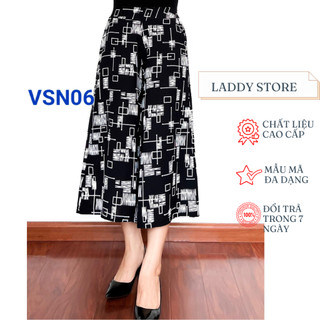Quần Giả Váy Ống Sớ Chất Liệu Lụa Hàn Châu Mẫu Lửng - Laddy Store