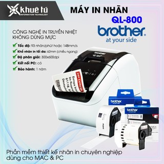 Máy in tem, máy in nhãn brother ql-800 - hàng chính hãng bảo hành 12 tháng