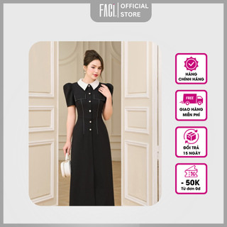 Đầm Nữ 𝐅𝐀𝐂𝐈 Dáng Dài Váy Công Sở Chất Visco Thái Cao Cấp Dáng A Xoè Tự Tin Mọi Nơi FC240204