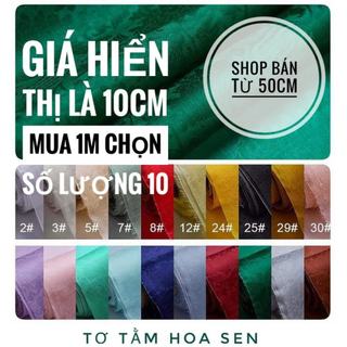 Tơ Tằm Hoa Sen 100% Silk (350k/m) - giá hiển thị là giá 10cm, mua 1m chọn 10.