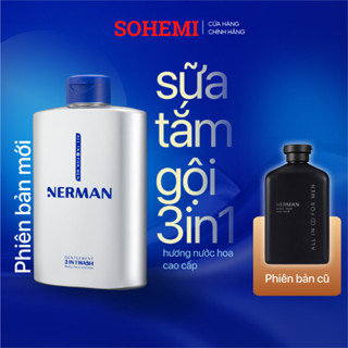Sữa tắm nam giới Gentleman hương nước hoa cao cấp 3 in 1 Nerman 350ml