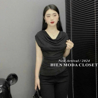  Áo thun nhũ cổ đổ sát nách Áo kiểu thiết kế sang chảnh AT6584-F2TH - NhiNhi Shop 