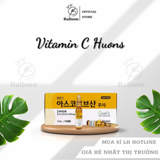 Vỉ 10 Ống Vitamin C Huons Hàn Balloon Cấy Tảo Hàng Chuẩn Dùng Trong Spa