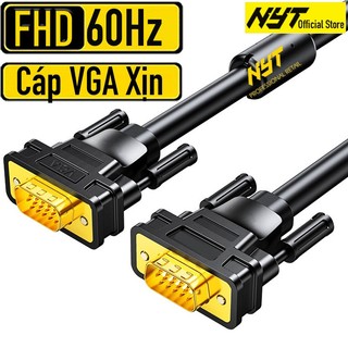 Cáp Vga Chống Nhiễu Dài 1.5M 3M 5M Loại Xịn 1080P 60Hz Thân PVC Dẻo, Đầu Mạ Vàng 24K, Lõi Đồng 3+6