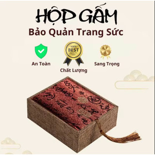 Hộp gấm bảo quản trang sức loại 1 ,có đồng xu may mắn mang lại may mắn adela gems