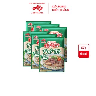 Combo 6 Gói Gia Vị Nêm Sẵn Aji-Quick® Phở Bò 57g/Gói