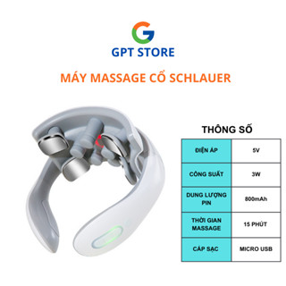 Máy massage Schlauer cổ vai gáy - Mát xa xung điện với 5 đầu xung giảm nhức mỏi - Bảo hành 12 tháng