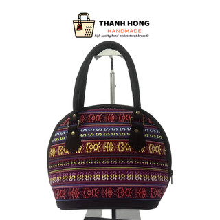 Túi xách thổ cẩm dệt tay, túi thổ cẩm dân tộc phong cách cổ điển dành cho nữ - thanhhonghandmade
