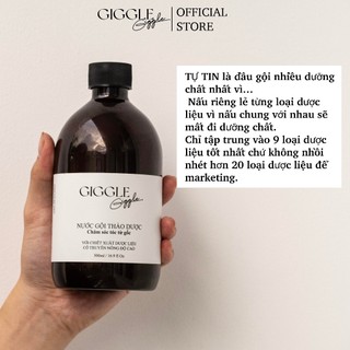Nước Gội Thảo Dược Giggle giúp nuôi dưỡng phục hồi hư tổn và cấp ẩm 500ml