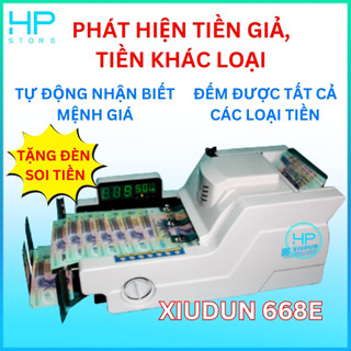 [Mã ELMS9 giảm 6% đơn 300K] Máy đếm tiền ngân hàng Xiudun 668E, có chức năng kiểm giả chính xác cao