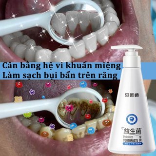 Kem đánh răng làm trắng răng vi khuẩn miệng 290g loại bỏ cao răng hôi miệng kem đánh răng sinh học Làm trắng răng
