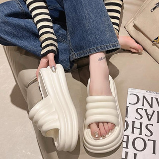 Dép đế xuồng nữ - dép bánh mì đế cao 5cm răng cưa chất EVA