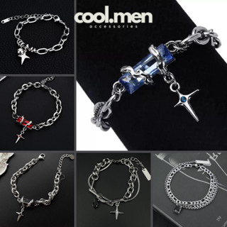  Vòng Tay Titan Nam Nữ Lắc Tay Mạ Bạc Phối Đá Thời Trang Coolmen Lắc Tay Đôi Cho Nam Nữ - Vòng Tay Tổng Hợp 