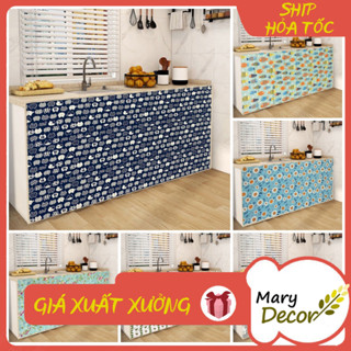 CAO 70CM (DÁN TIỆN LỢI) RÈM BẾP, MÀN CHE TỦ KỆ vải thô họa tiết vintage. rèm dán tường Hàn Quốc NK75