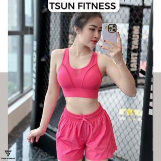 Áo bra tập gym yoga mút đúc cố định cao cấp, Áo bra sẵn đệm thể thao Tsun Fitness 181