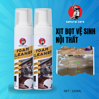Bọt vệ sinh nội thất, ghế da ô tô Samurai Car - Làm Sạch và Khử Mùi 200ml