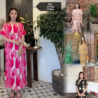 Đầm Bigsize lụa Latin Size 1(50-70kg), Size 2(70-90kg)