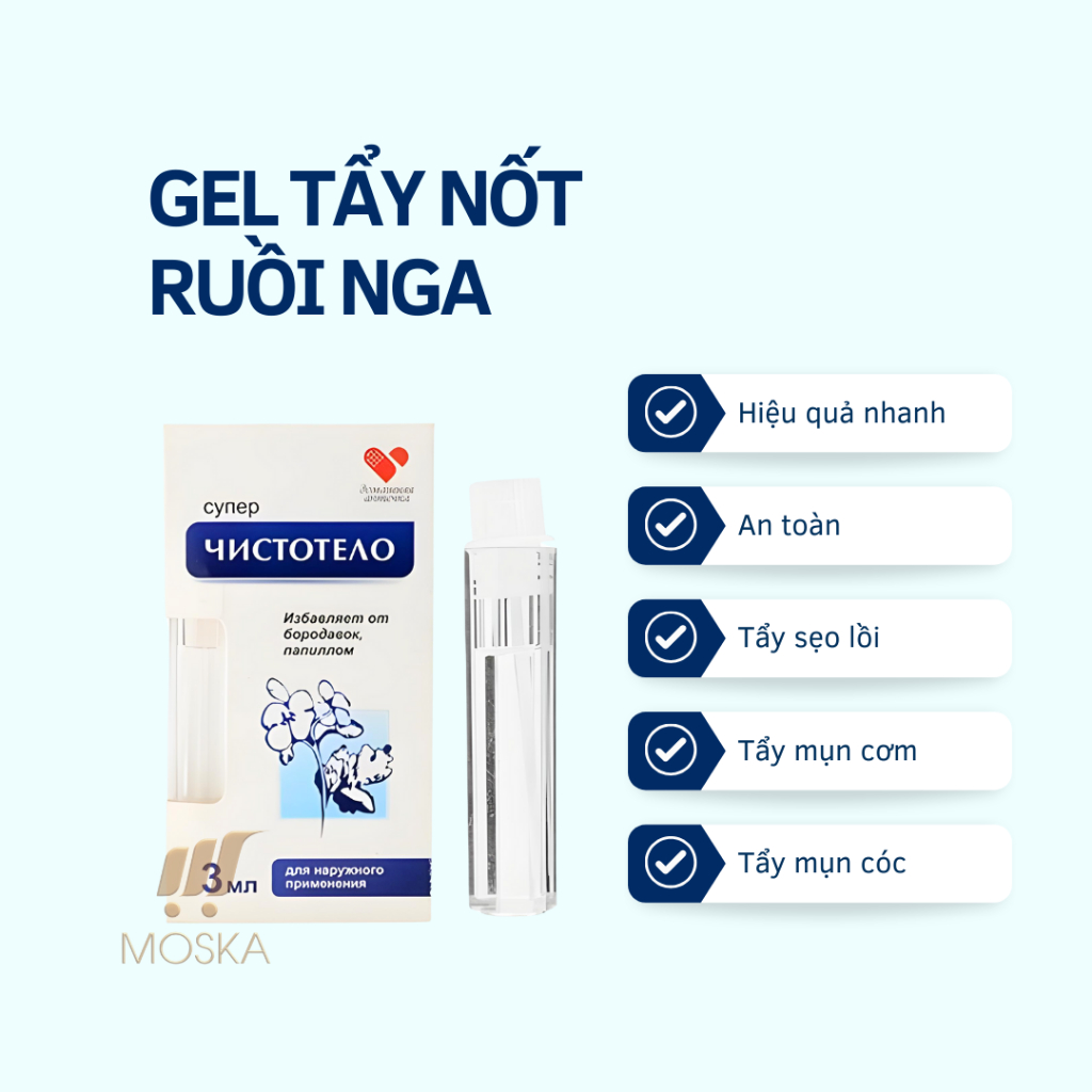 Tẩy Nốt Ruồi, Mụn Thịt, Mụn Cóc, Sẹo Lỗi và Tất Cả Loại Mụn, Đánh bay Các Loại Mụn Của Nga Dvelinil| Mosks Shop