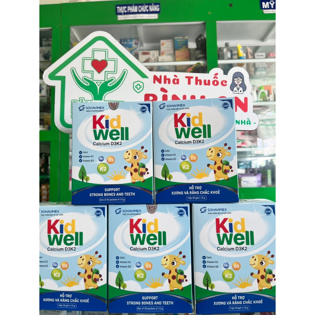 KIDWELL CALCIUM D3k2 ( Hộp 30 gói) - NT Bình An.