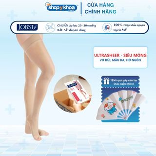 Vớ Y Khoa JOBST UltraSheer Đùi, Màu Da, Hở Ngón, Suy Giãn Tĩnh Mạch, Áp Lực 20-30mmHg (Tất Y Khoa)