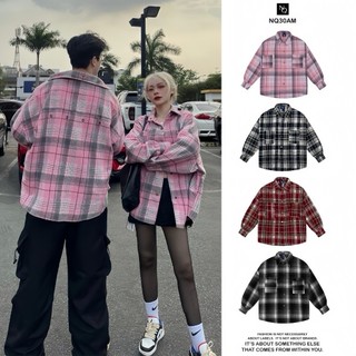 Áo sơ mi flannel nq30 nỉ dạ có nón và không nón dài tay form rộng nam nữ unisex