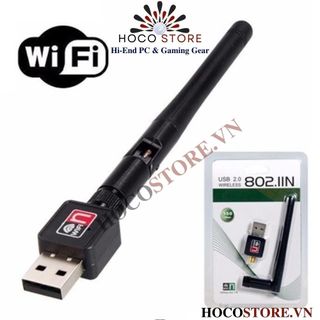 Usb thu wifi có ăng ten 802.lln uw-300t l hoco store pc