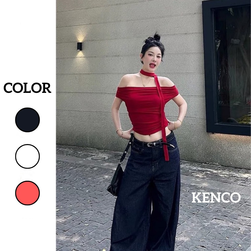 [MẶC 10 KIỂU] Áo trễ vai nữ KÈM DÂY cộc tay thun cotton mềm mịn Z24 justdun Kenco clothing | BigBuy360 - bigbuy360.vn