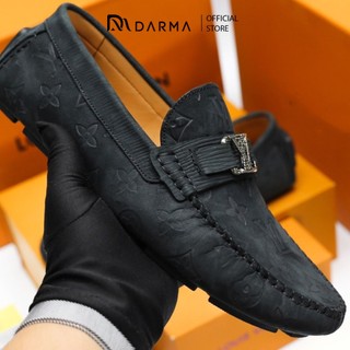 Giày tây nam công sở - Giày lười nam moca đế âm da lộn cao cấp lịch lãm Bảo hành nổ da 1 năm