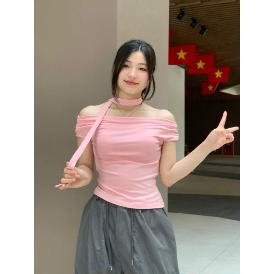 [MẶC 10 KIỂU] Áo trễ vai nữ KÈM DÂY cộc tay thun cotton mềm mịn Z24 justdun Kenco clothing | BigBuy360 - bigbuy360.vn
