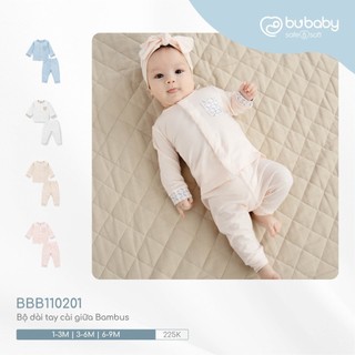Bu baby - bộ dài tay cài giữa bambus bbb110201