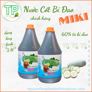 Nước cốt bí đao Miki chính hãng bình 2 lít - pha trà bí đao thơm ngon, đậm đà