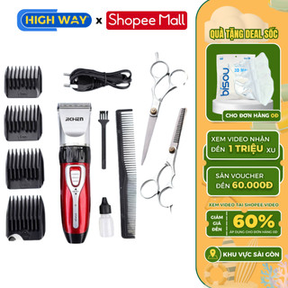 Tông Đơ Cắt Tóc Gia Định HIGHWAY, Máy Hớt Tóc Tại Nhà Sạc Pin Tích Điện Kèm Nhiều Phụ Kiện, Bảo Hành 12 Tháng