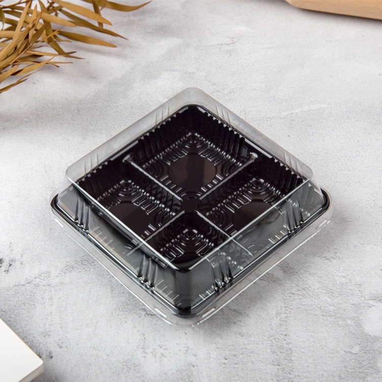 Hộp nhựa 4 ô vuông đựng bánh FG134 - 50 - 100 cái