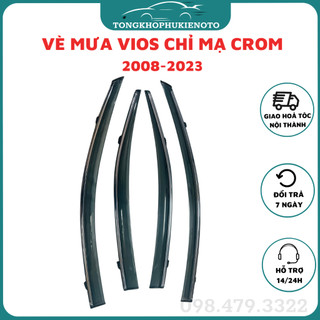 Vè che mưa chỉ mạ crom xe Toyota Vios 2014- 2015- 2016- 2017- 2018- 2019- 2020- 2021- 2022-2023