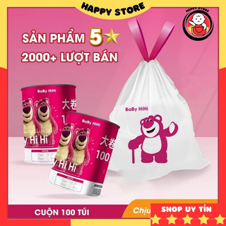  Túi đựng rác có quai xách tự phân hủy size 45x50cm túi rác tự phân hủy sinh học siêu dày chắc chắn 