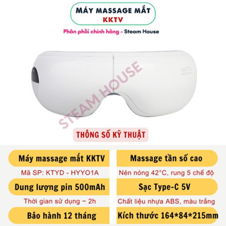 Máy Massage Mắt KKTV NHIỆT + RUNG Giảm Căng Thẳng Mệt Mỏi,Cải Thiện Thị Lực, Giảm Thâm Vùng Mắt, Mát Xa Thư Giãn