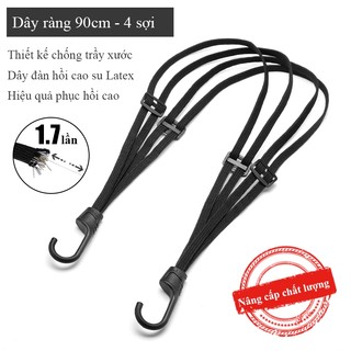 Dây thun ràng nón bảo hiểm COACE Dây thun ràng hàng co dãn dành cho xe máy buộc sau yên xe cố định với móc treo