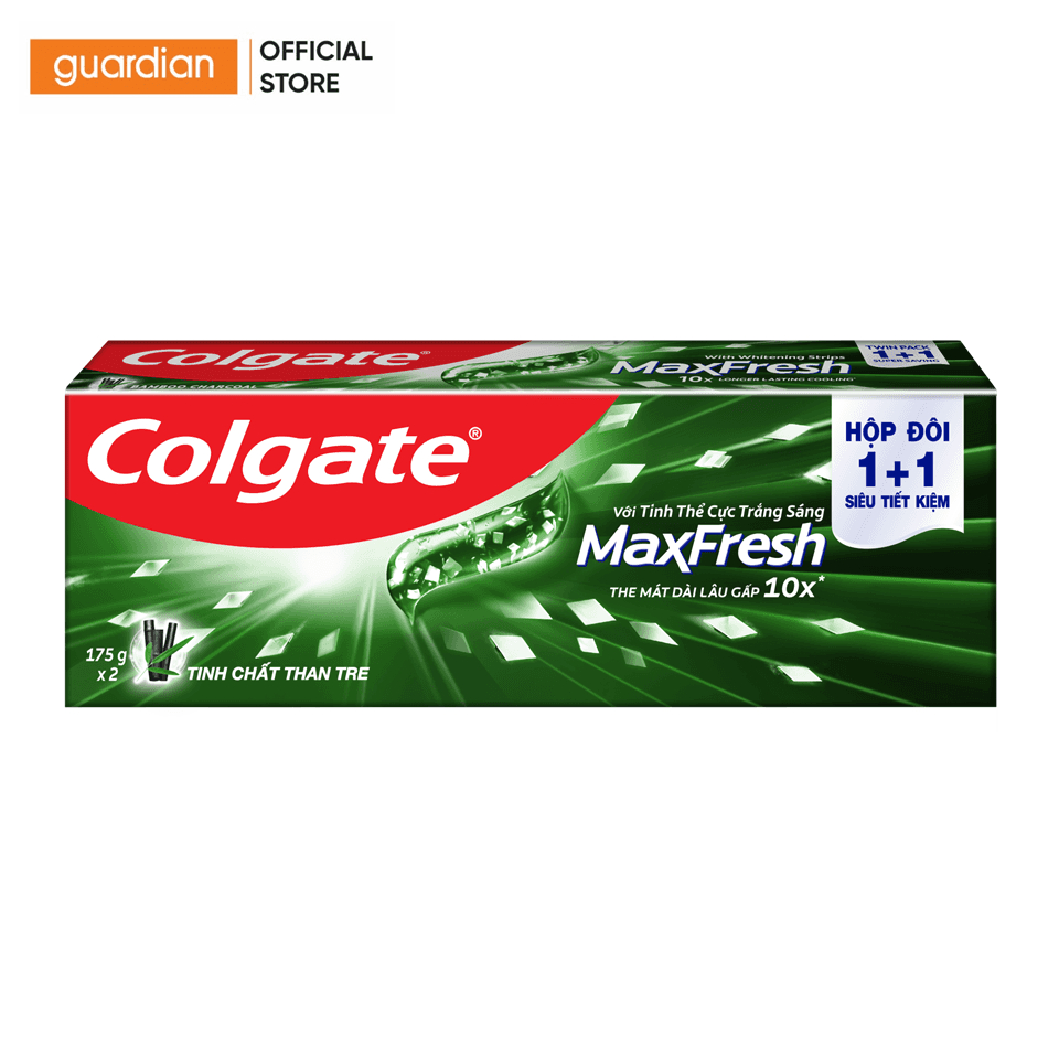 Bộ Đôi Kem Đánh Răng Colgate Maxfresh Than Tre 175Gx2