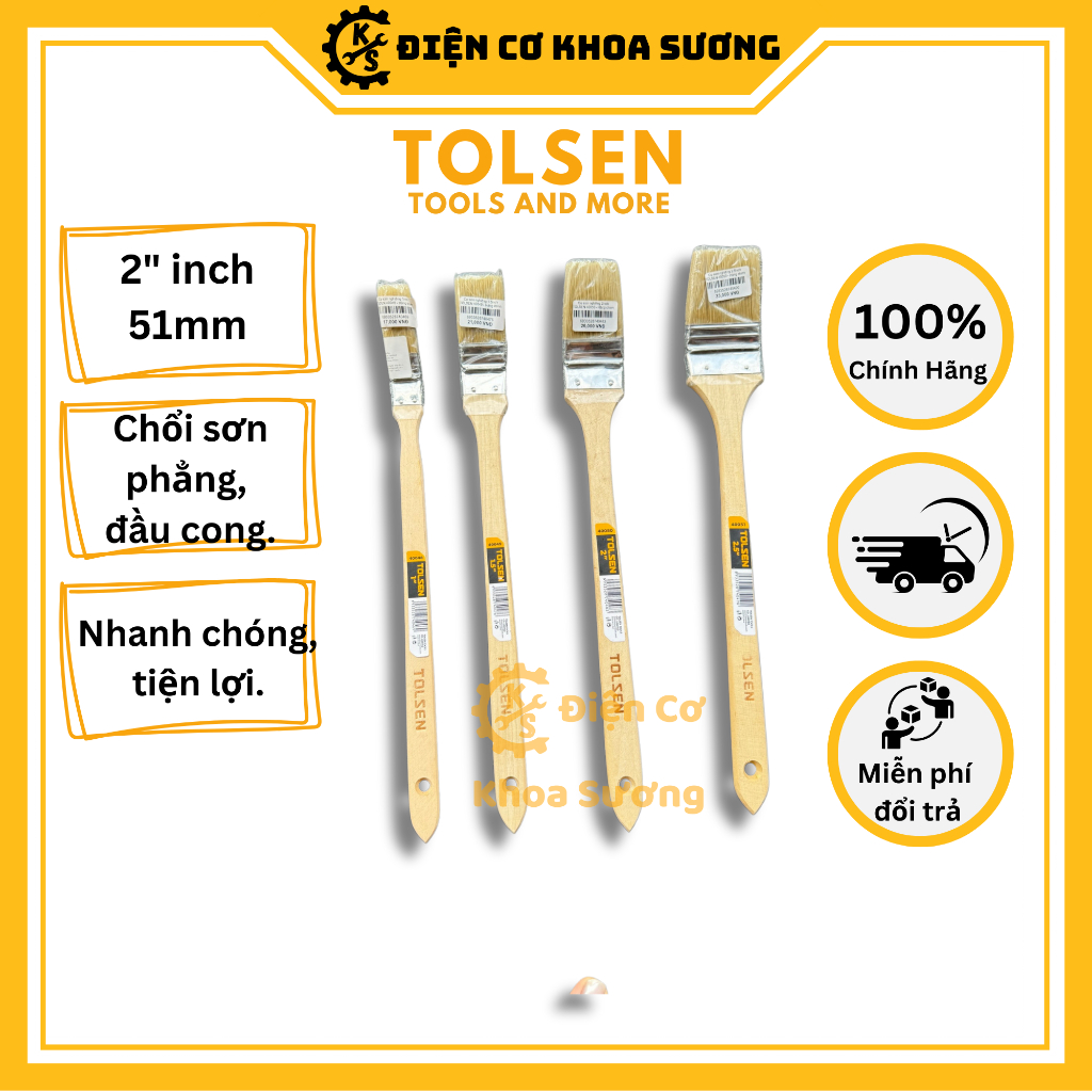 Cọ sơn nghiêng 1inch, 1.5inch, 2inch, 2,5inch TOLSEN 40048, TOLSEN 40049, TOLSEN 40050, TOLSEN 40051
