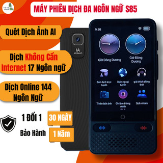 Máy phiên dịch đa ngôn ngữ thông minh s85, máy phiên dịch 2 chiều không cần mạng, máy phiên dịch tiếng trung cảm ứng